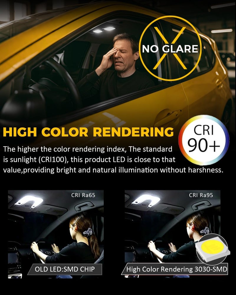 BMT xms استبدال إضاءة LED داخلية للسيارة لفورد إكسبيديشن 2000-2005، 6000K لمبات إضاءة داخلية فائقة السطوع، 21 قطعة - Image 3